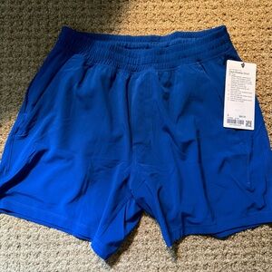 Men's Symphony Blue Lululemon Pace Breaker Linerless 5” Shorts Size Small